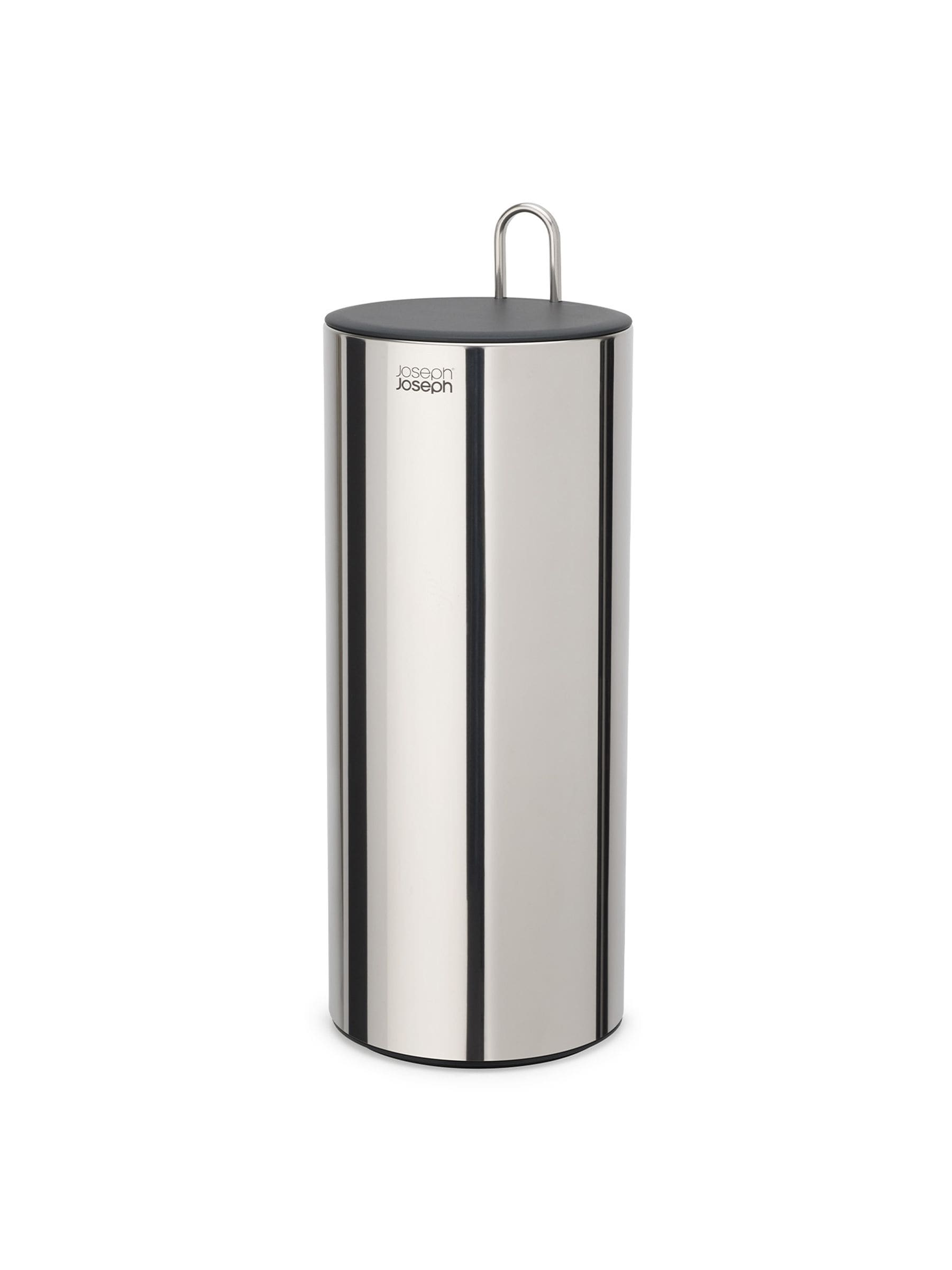 Joseph Joseph Dark Grey EasyStore Luxe Concealed Toilet Roll Holder, UK version