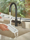 Joseph Joseph light stone surface stainless-steel sink tidy, UK version