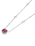 The Diamond Store Red Astra 2.00ct Lab Ruby And Diamond Solitaire Necklace