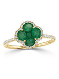 The Diamond Store Green Alegria 1.06ct Emerald and Diamond Ring (British brand)