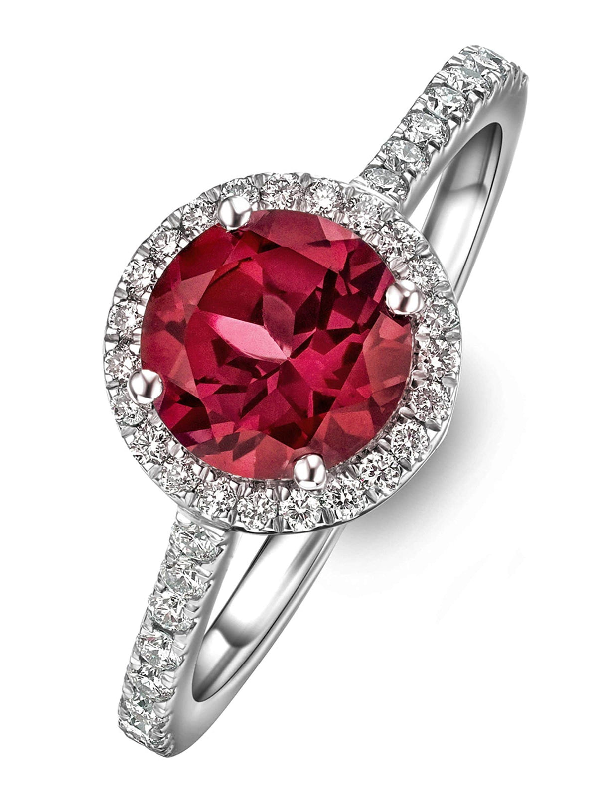 The Diamond Store Ruby Astra lab diamond halo ring 3.6ct (British brand)