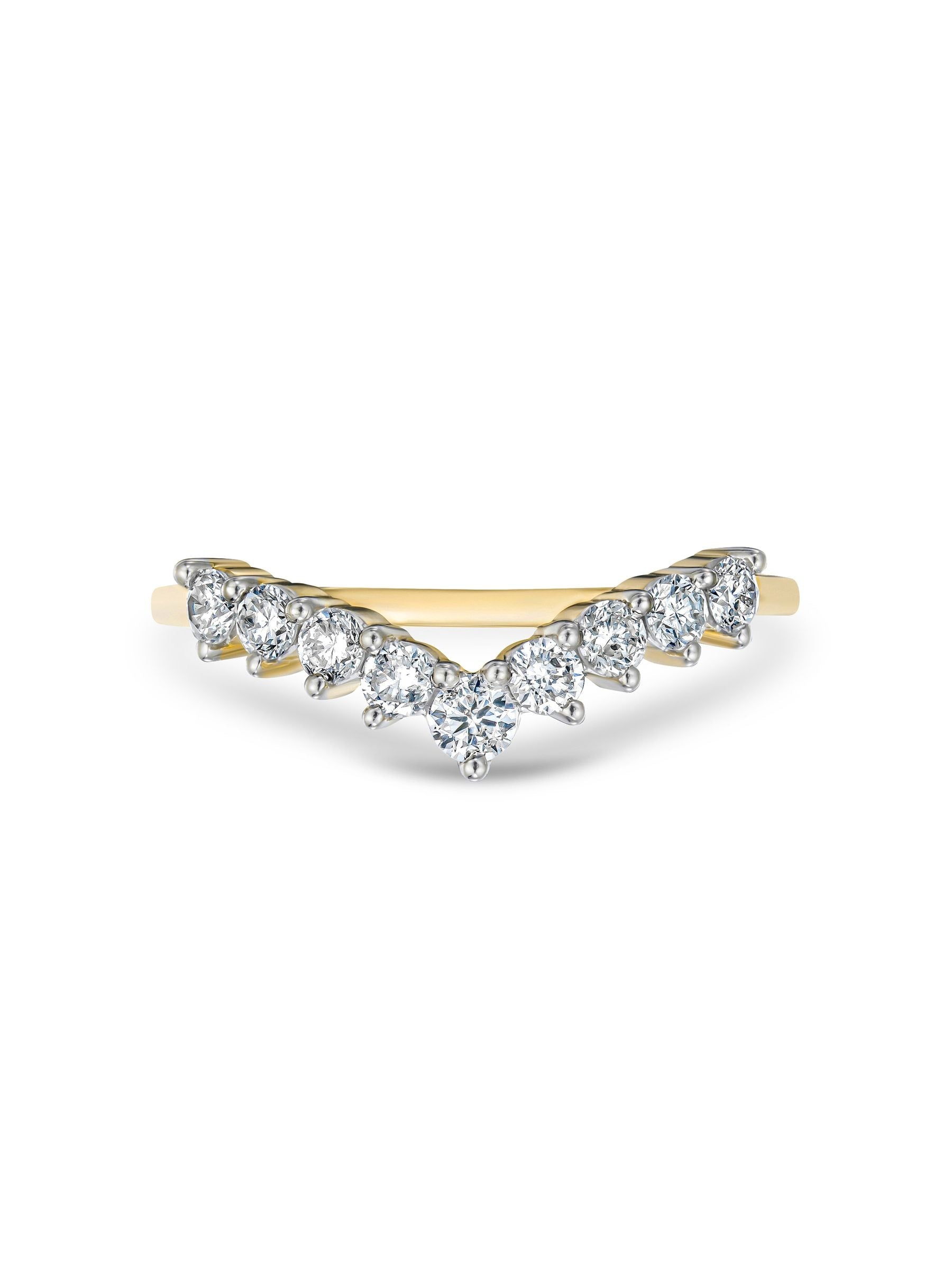 The Diamond Store White 0.50ct H/Si Lab Diamond Wishbone Ring (British brand)