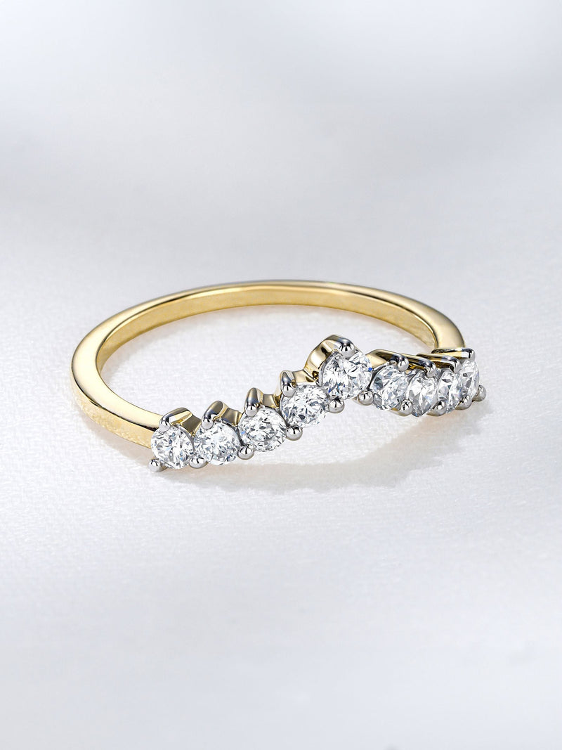 The Diamond Store White 0.50ct H/Si Lab Diamond Wishbone Ring (British brand)