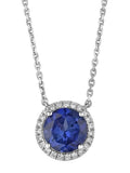 The Diamond Store Saphire Astra Lab Diamond Halo Necklace 3.5ct (British brand)