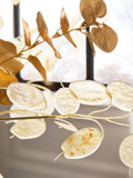 Gold artificial eucalyptus bouquet and confetti vase 50cm, UK version