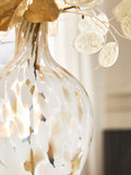 Gold artificial eucalyptus bouquet and confetti vase 50cm, UK version