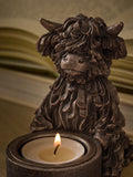 Bronze Hamish The Highland Cow Tea Light Candle Holder