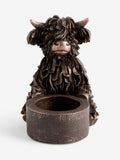 Bronze Hamish The Highland Cow Tea Light Candle Holder