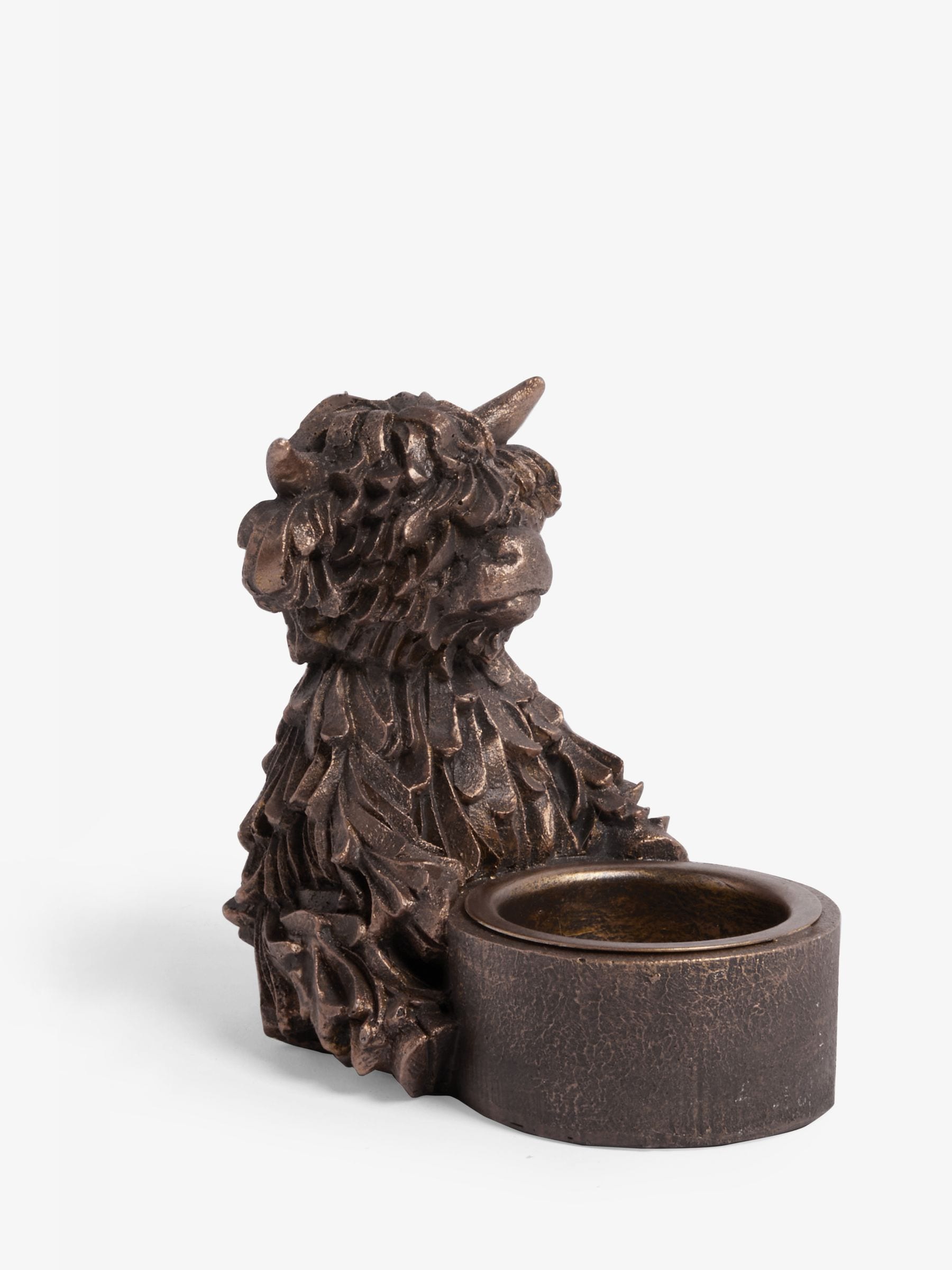 Bronze Hamish The Highland Cow Tea Light Candle Holder