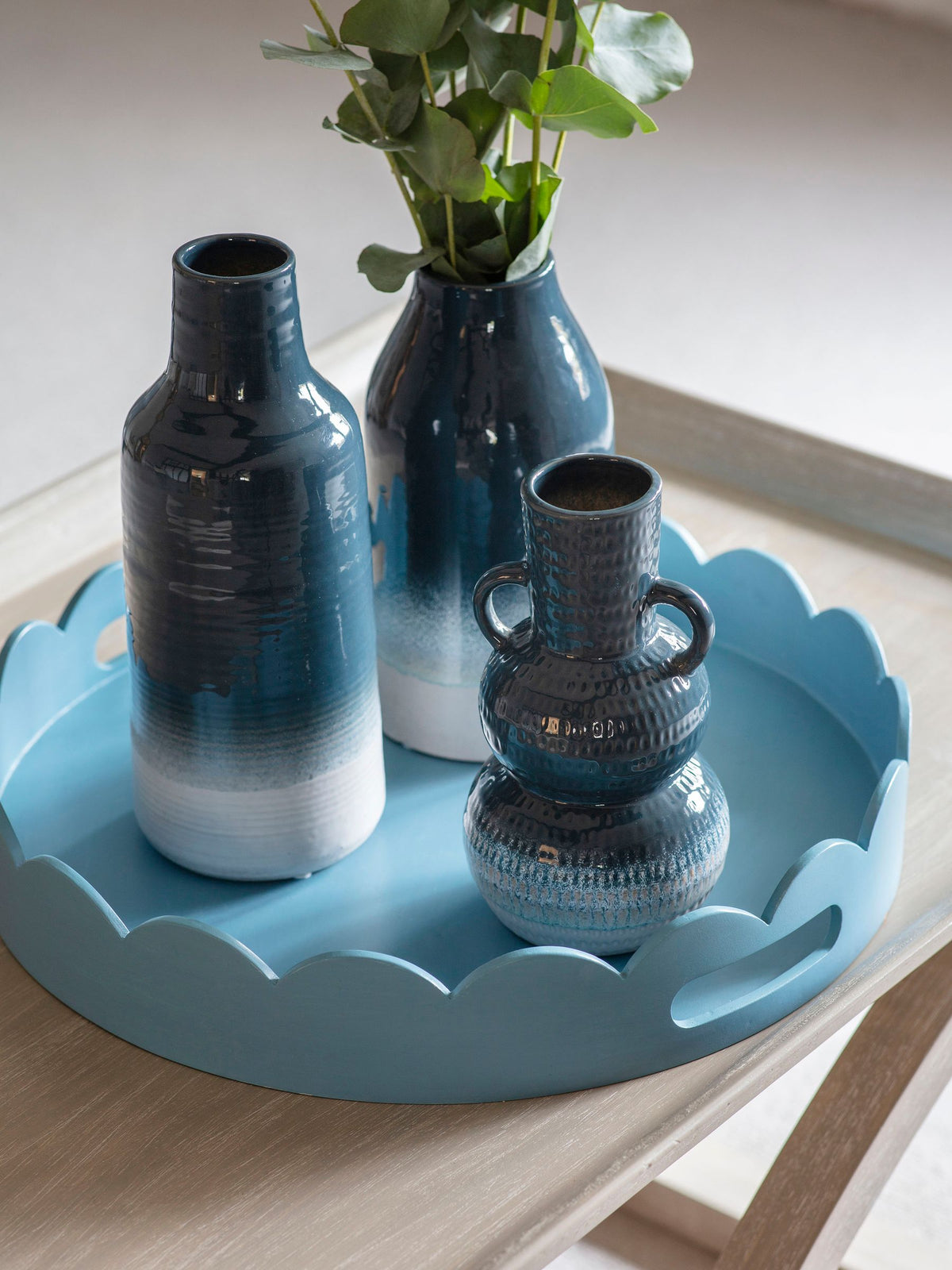 Laura Ashley Blue Laneham Stoneware Vase