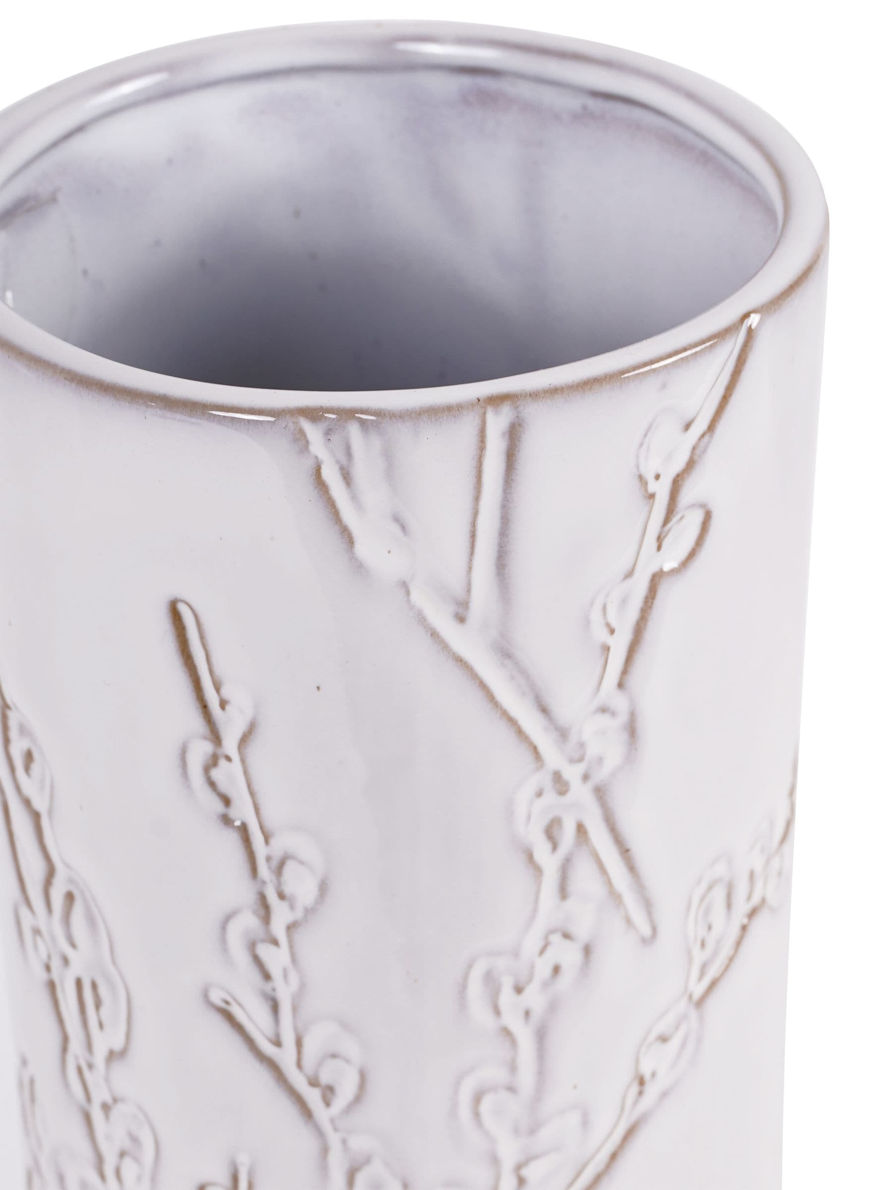 Laura Ashley Pussywillow Antique White Stoneware Vase, UK version