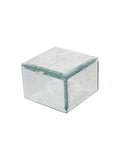 Laura Ashley Josette print mirror jewellery box measuring 15x15x9cm, UK version