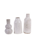 Laura Ashley White Lowick Antique Stoneware Vase