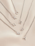 Sterling silver initial cubic zirconia necklace (British brand)