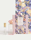 Aegean Rose eau de parfum set with 48ml and 9ml bottles, imported from the UK