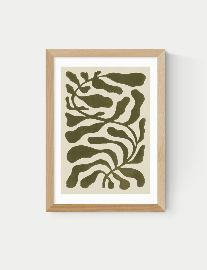 East End Prints One Hundred Leaved Plant Green Framed Art, imported from the UK