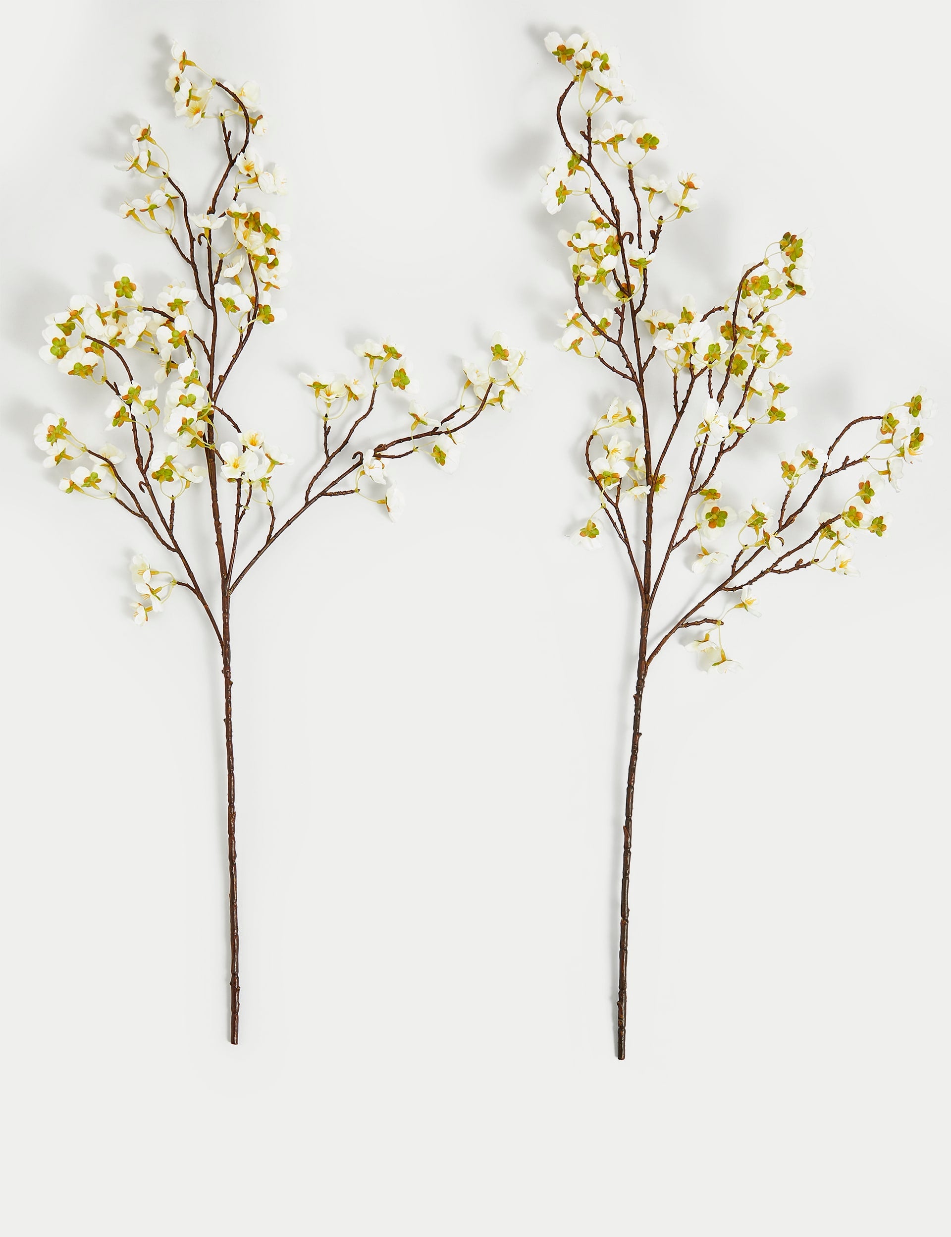 Set of 2 artificial cherry blossom stems 100 cm long (British brand)