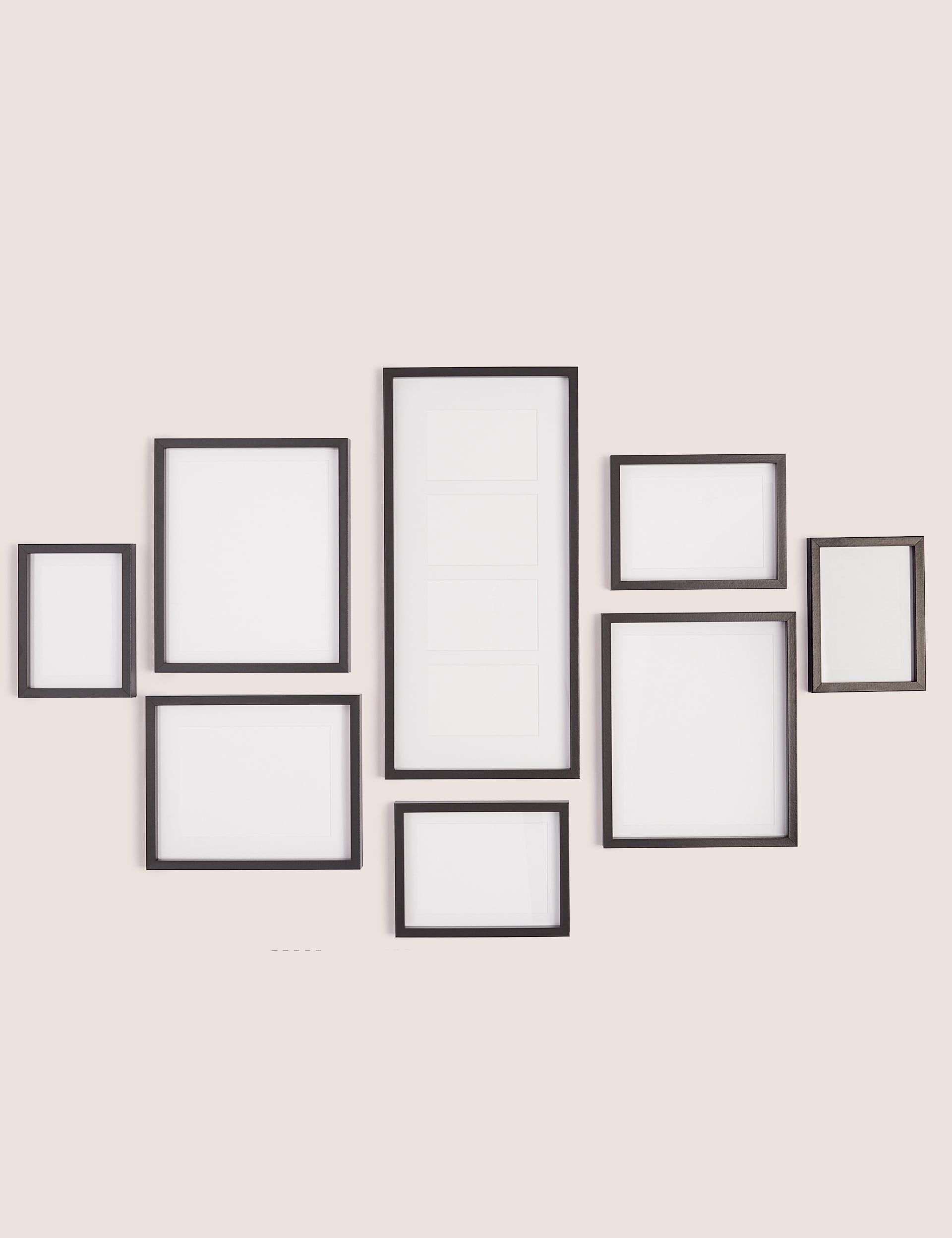 Set of 8 gallery photo frames (British brand)