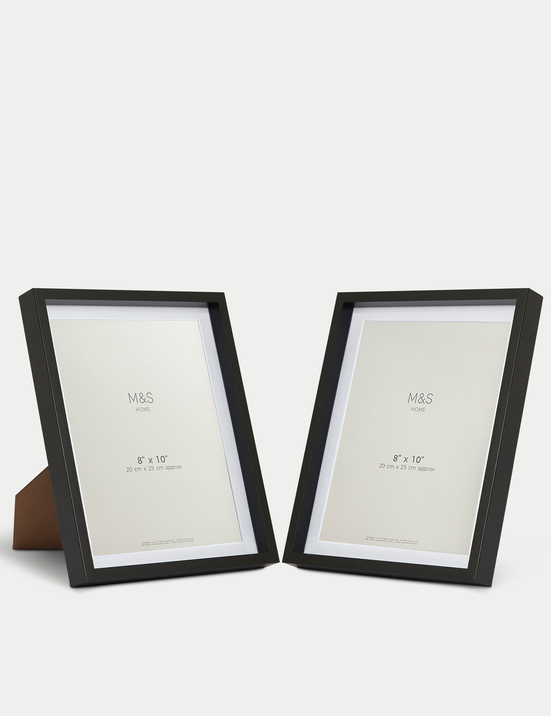 Set of two 8x10 inch wood-effect photo frames (British brand)