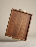 Wooden Ribbed Tray Serving Tray 47x33x35cm (British brand)