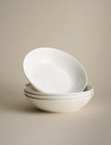 Set of 4 everyday porcelain pasta bowls (British brand)