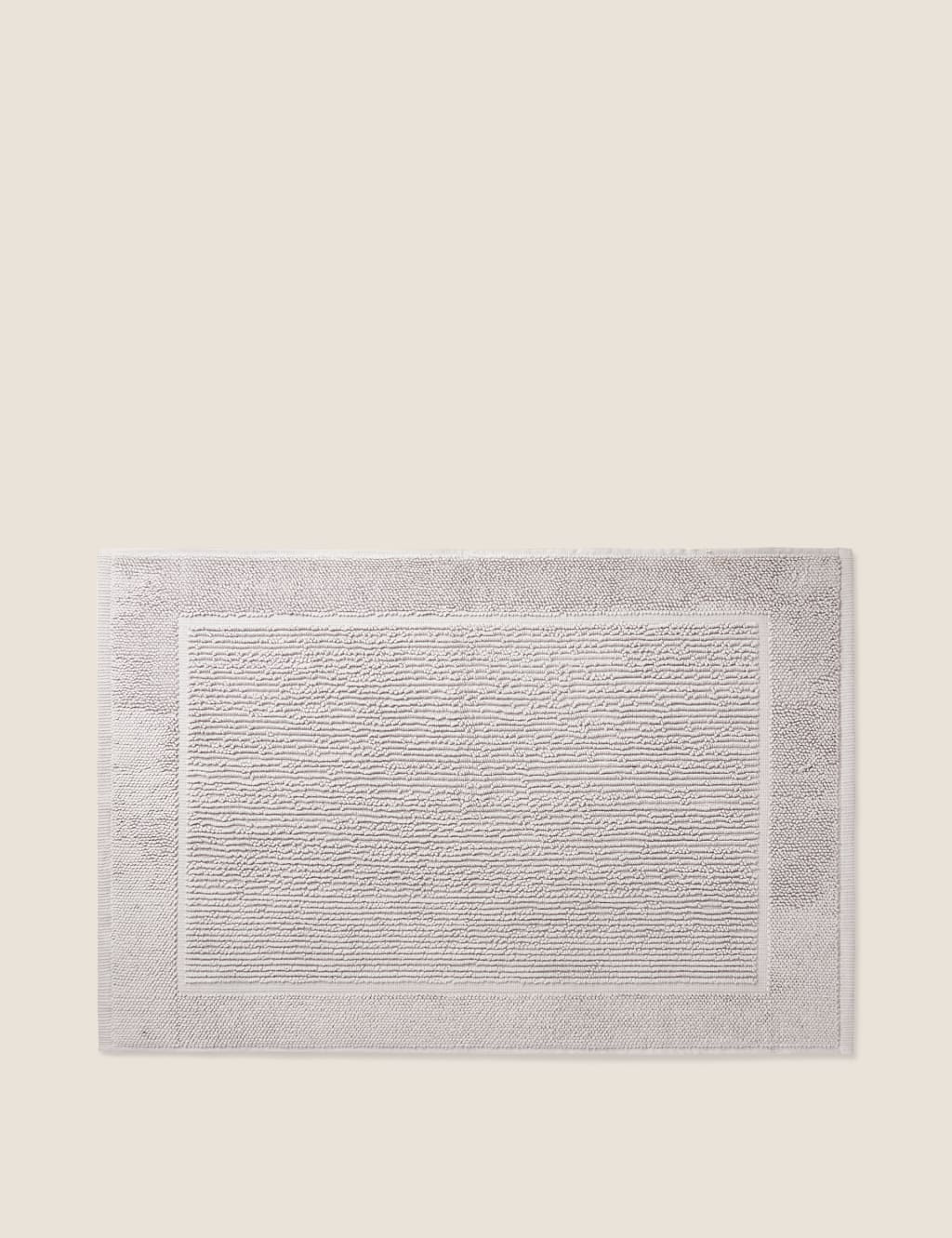 Pure Cotton Textured Bath Mat - Mid Grey