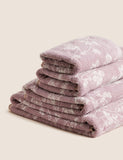 Super Soft Pure Cotton Floral Jacquard Towel GOODS M&S   