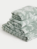 Pure cotton bath towel with elephant and palm tree print, imported from the UK