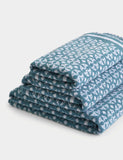 Pure cotton geometric circle bath towel, imported from the UK