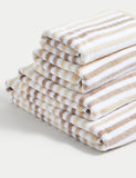 Pure cotton striped bath towel, imported from the UK