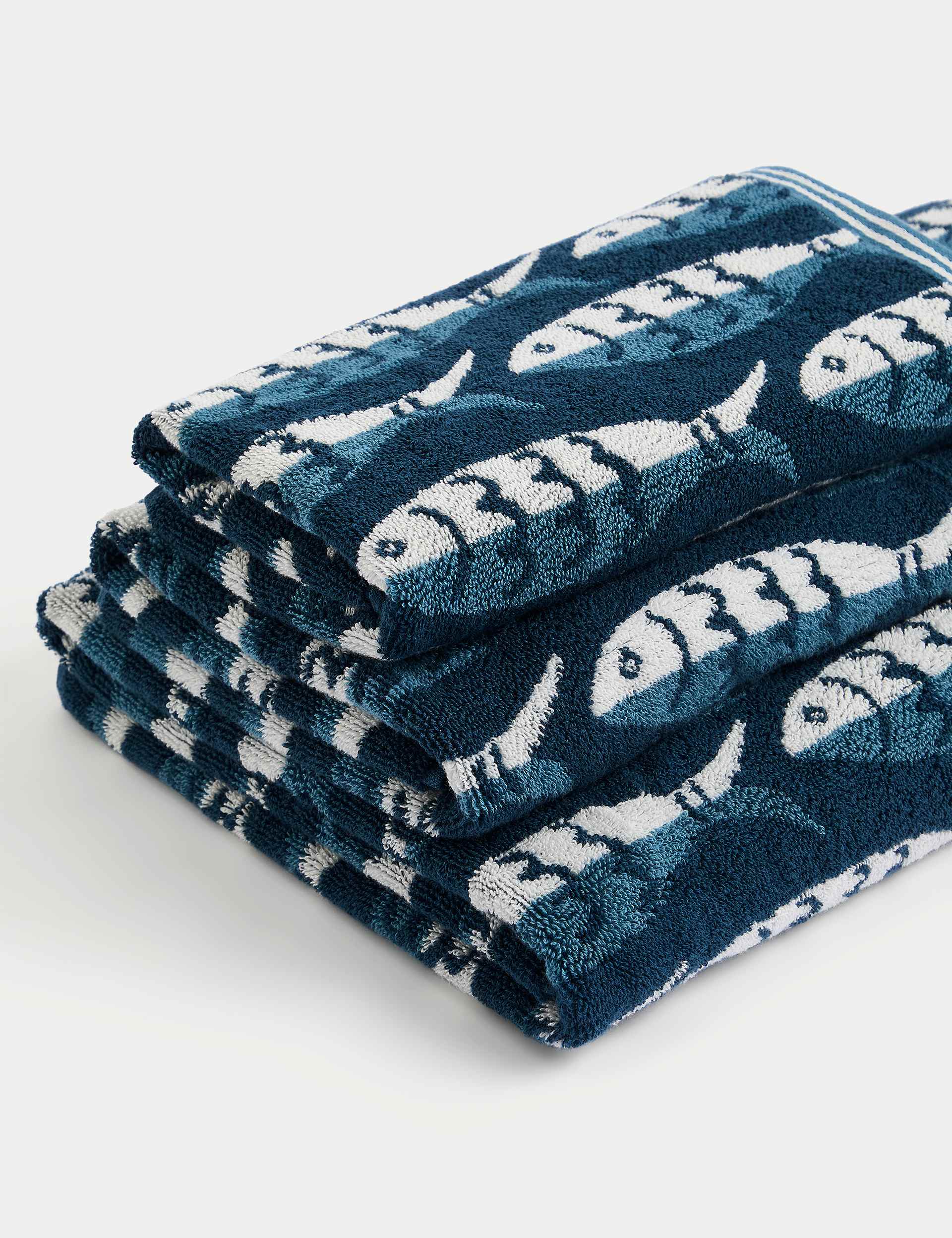 Pure Cotton Sardines Bath Towel, imported from the UK