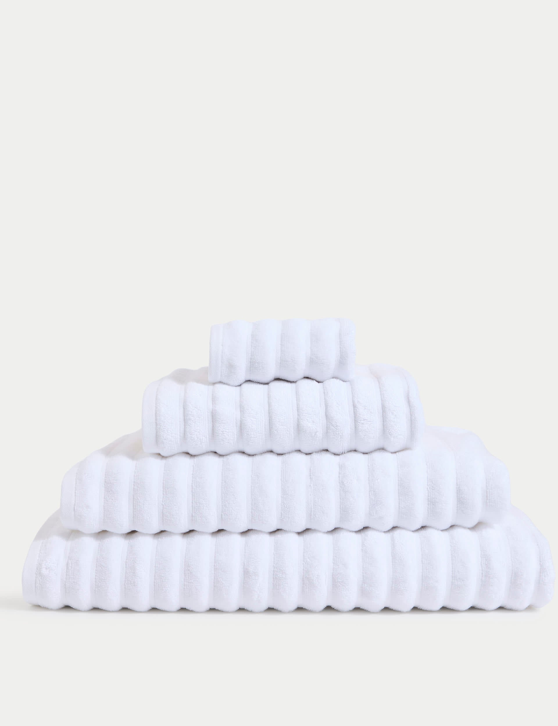 Pure Cotton Super Plush Ribbed Bath Towel, imported from the UK