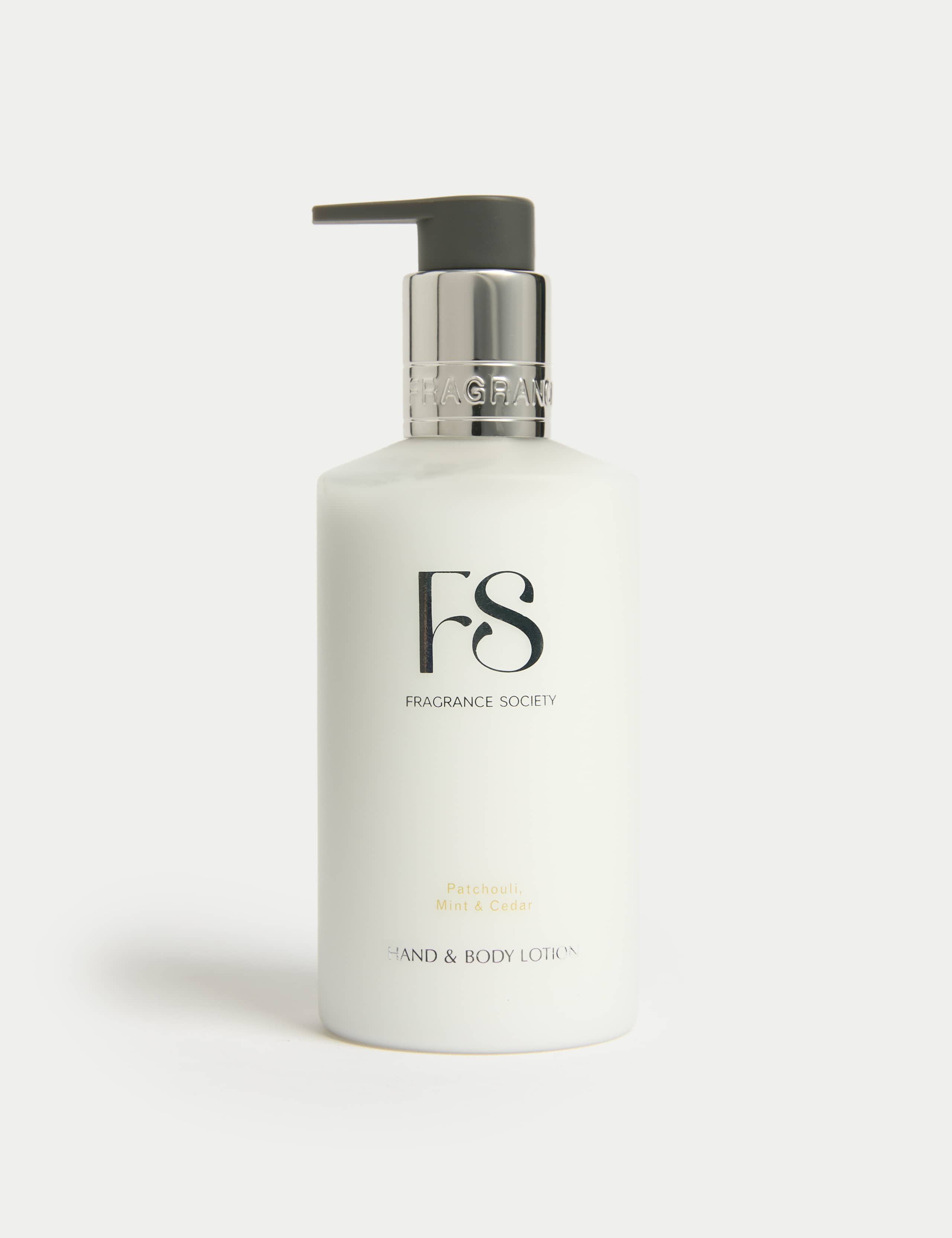 Fragrance Society lotion patchouli mint cedar 265ml, imported from the UK