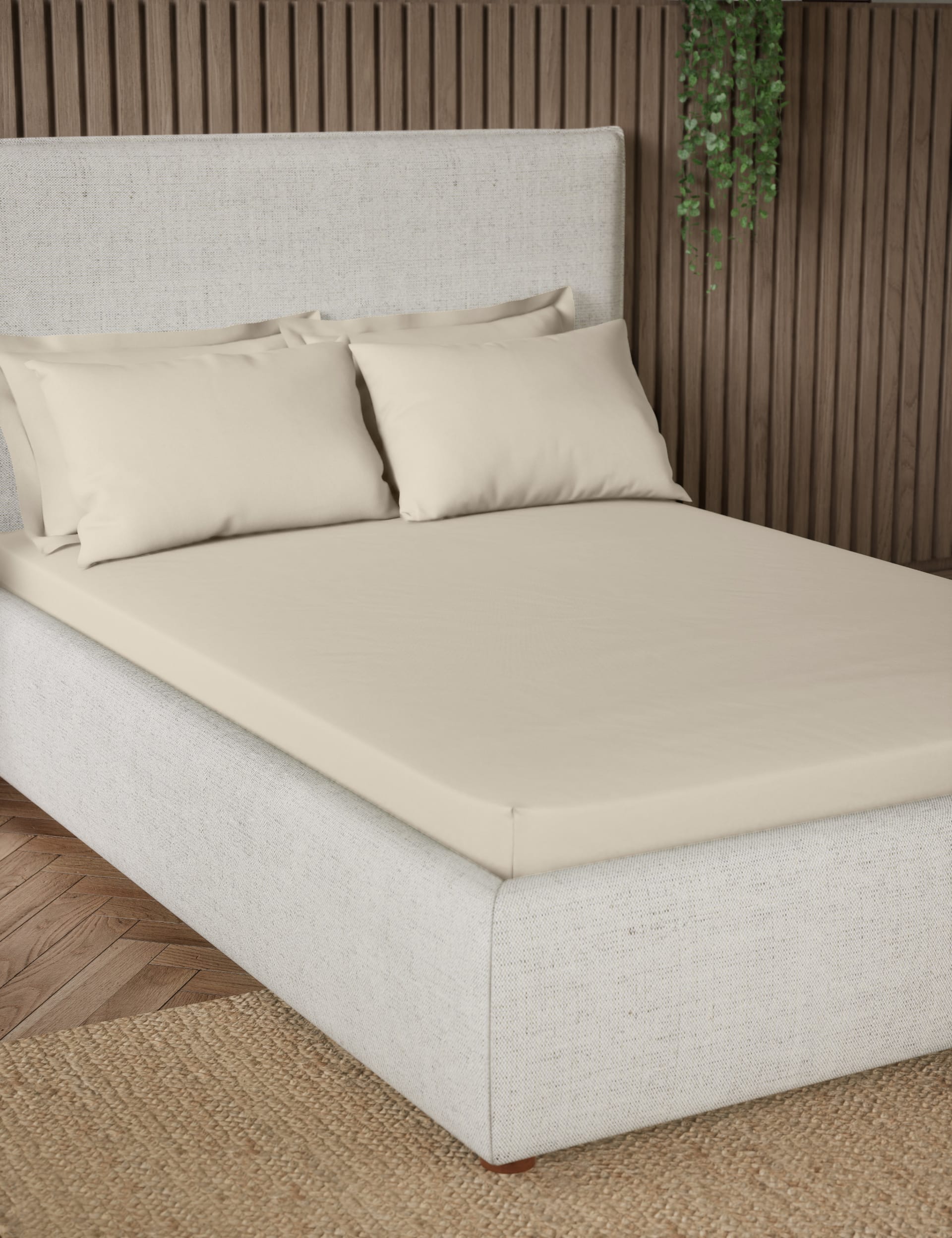 Pure cotton 300 thread count fitted sheet, imported from the UK