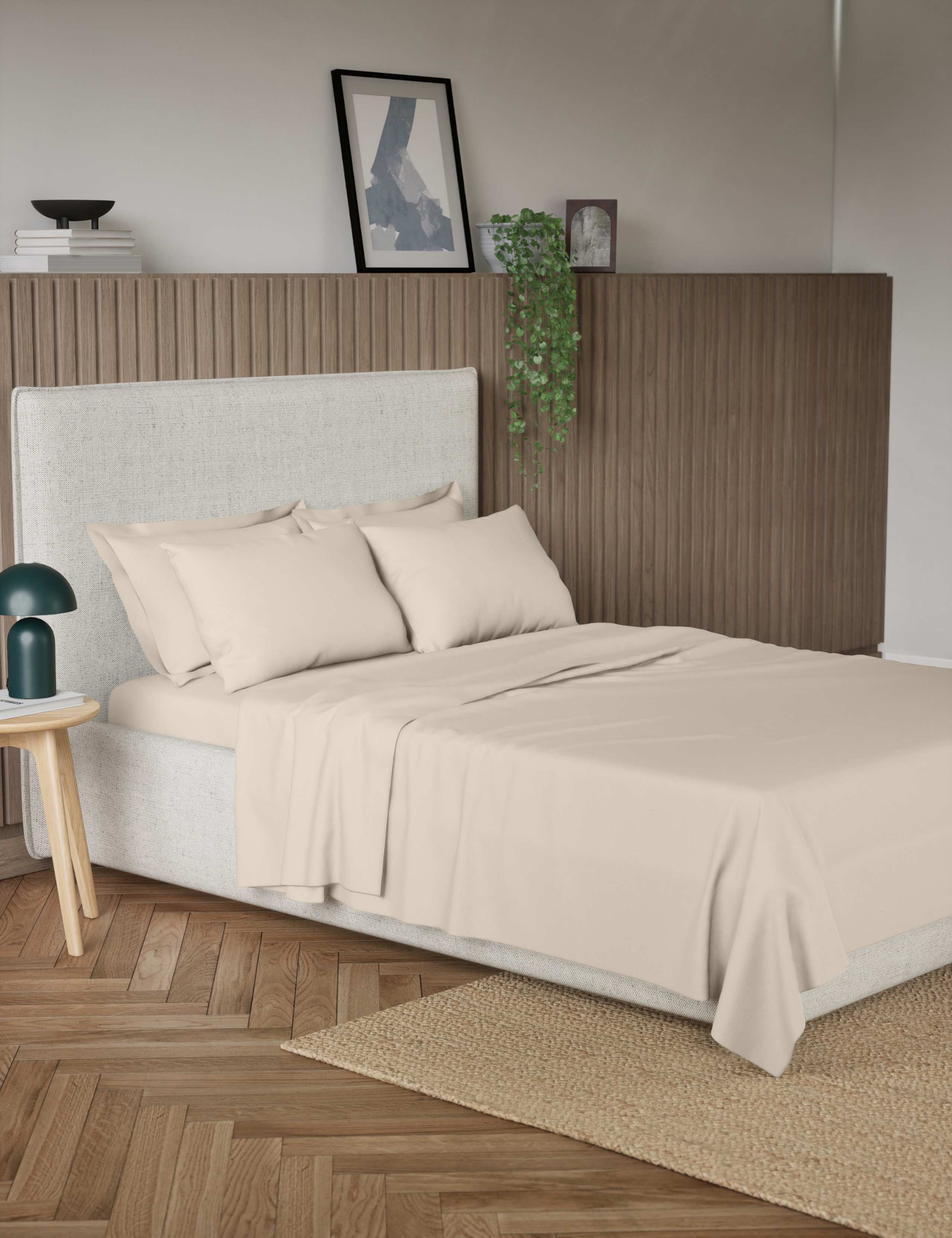 Pure cotton 300 thread count flat sheet, imported from the UK
