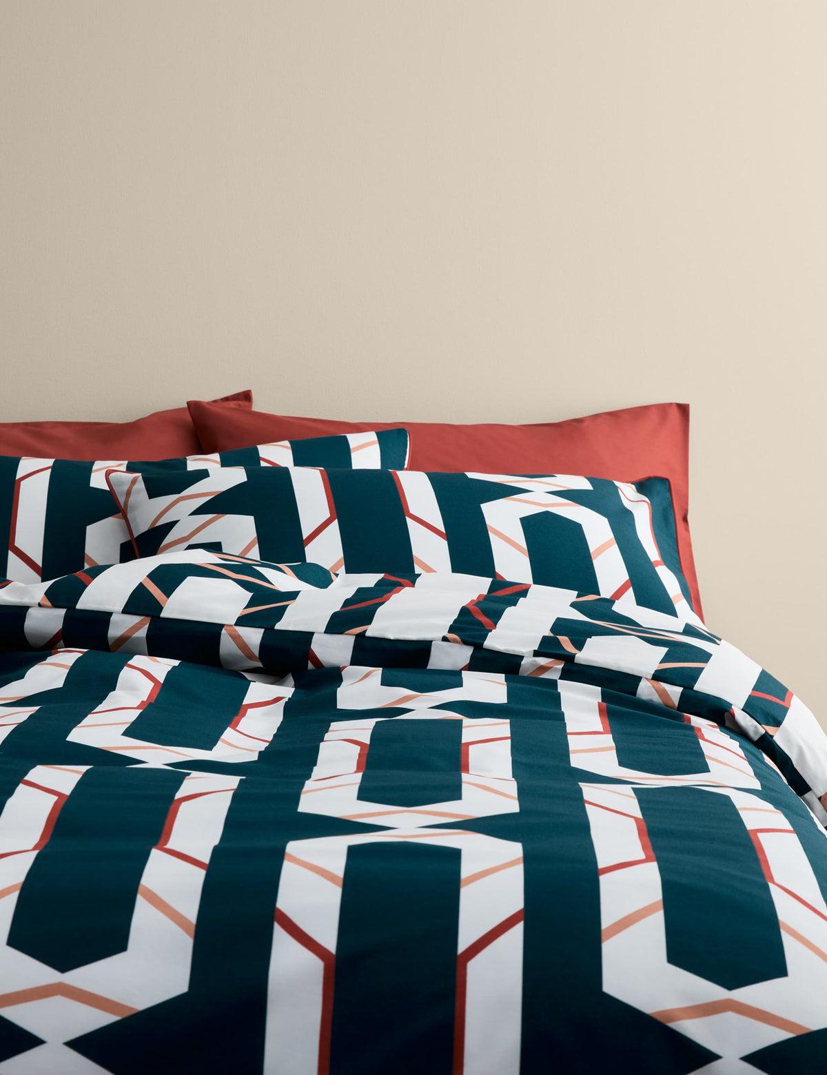 Pure Cotton Block Chain Print Bedding Set