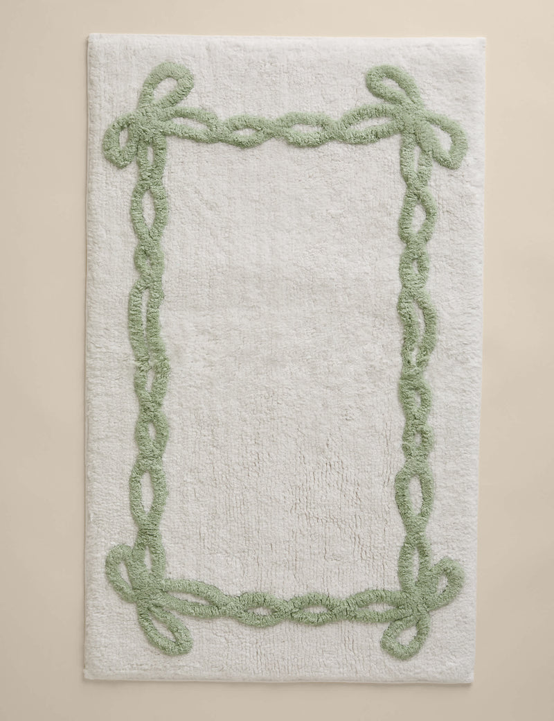 Cotton bow bath mat 50x80cm, imported from the UK