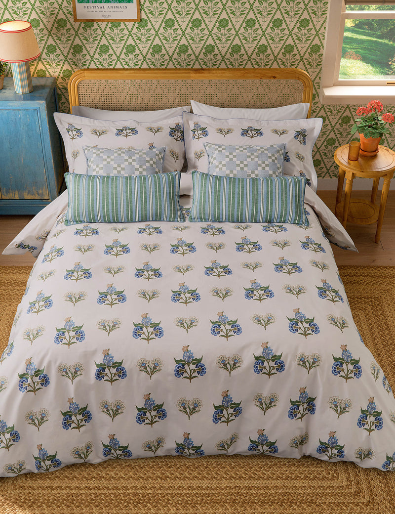 Pure cotton chintz floral bedding set, imported from the UK