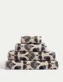 Pure cotton towel with elephant and palm tree design, imported from the UK