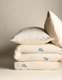 Pure cotton embroidered flower bedding set, imported from the UK
