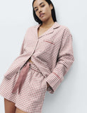 Pure Cotton Flannel Gingham Pyjama Shorts