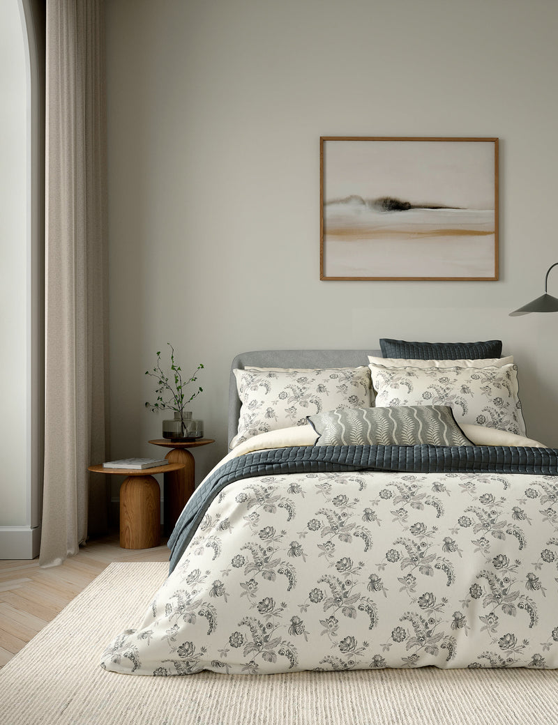 Bedeck of Belfast Arianne pure cotton floral bedding set, imported from the UK