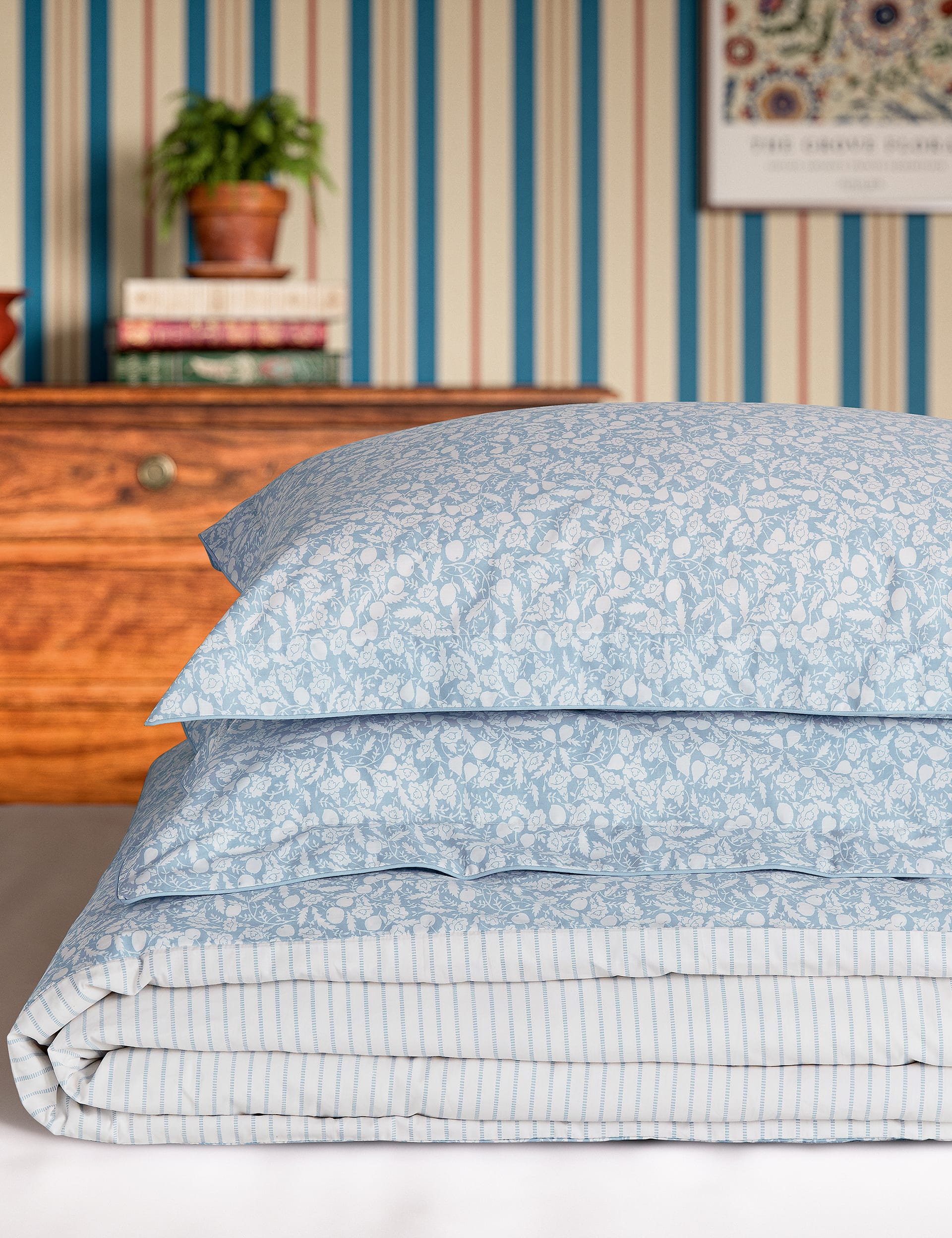 Pure cotton fruity ditsy bedding set, imported from the UK