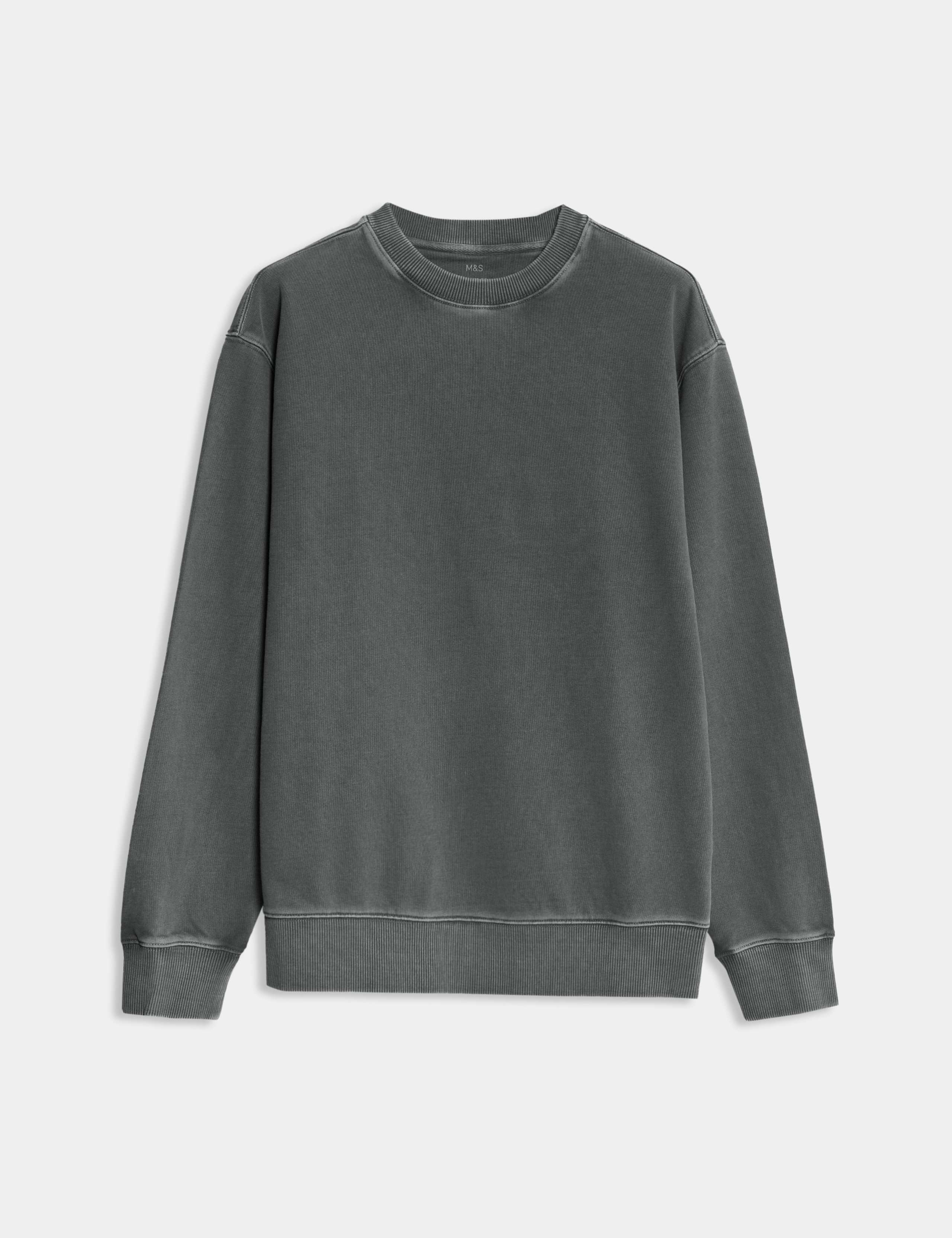 M&S Pure Cotton Garment Dye Sweatshirt, imported from the UK