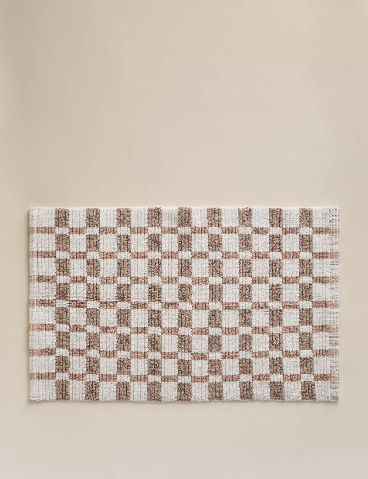 Cotton geometric bath mat 80x50 cm, imported from the UK