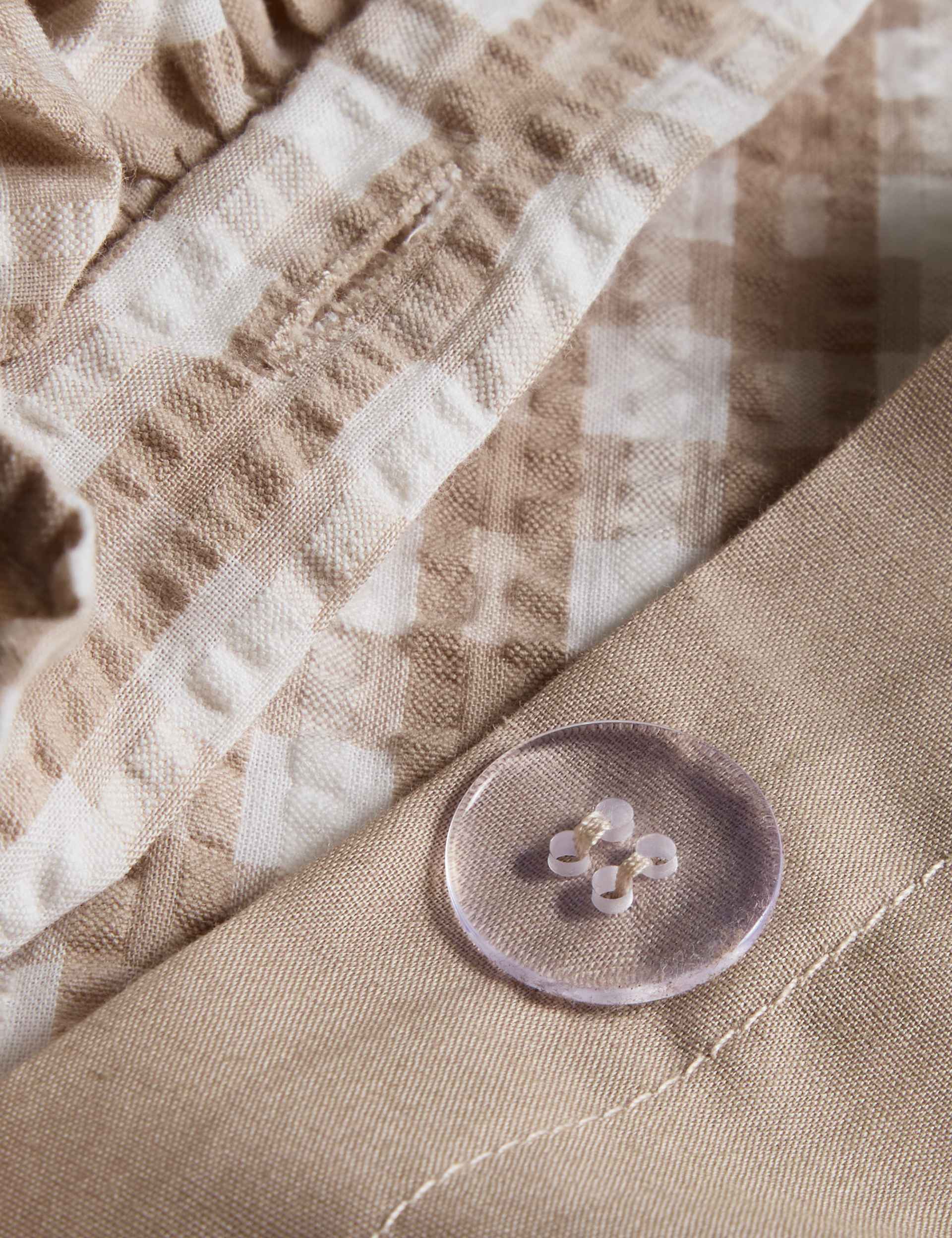 Pure Cotton Gingham Ruffle Bedding Set