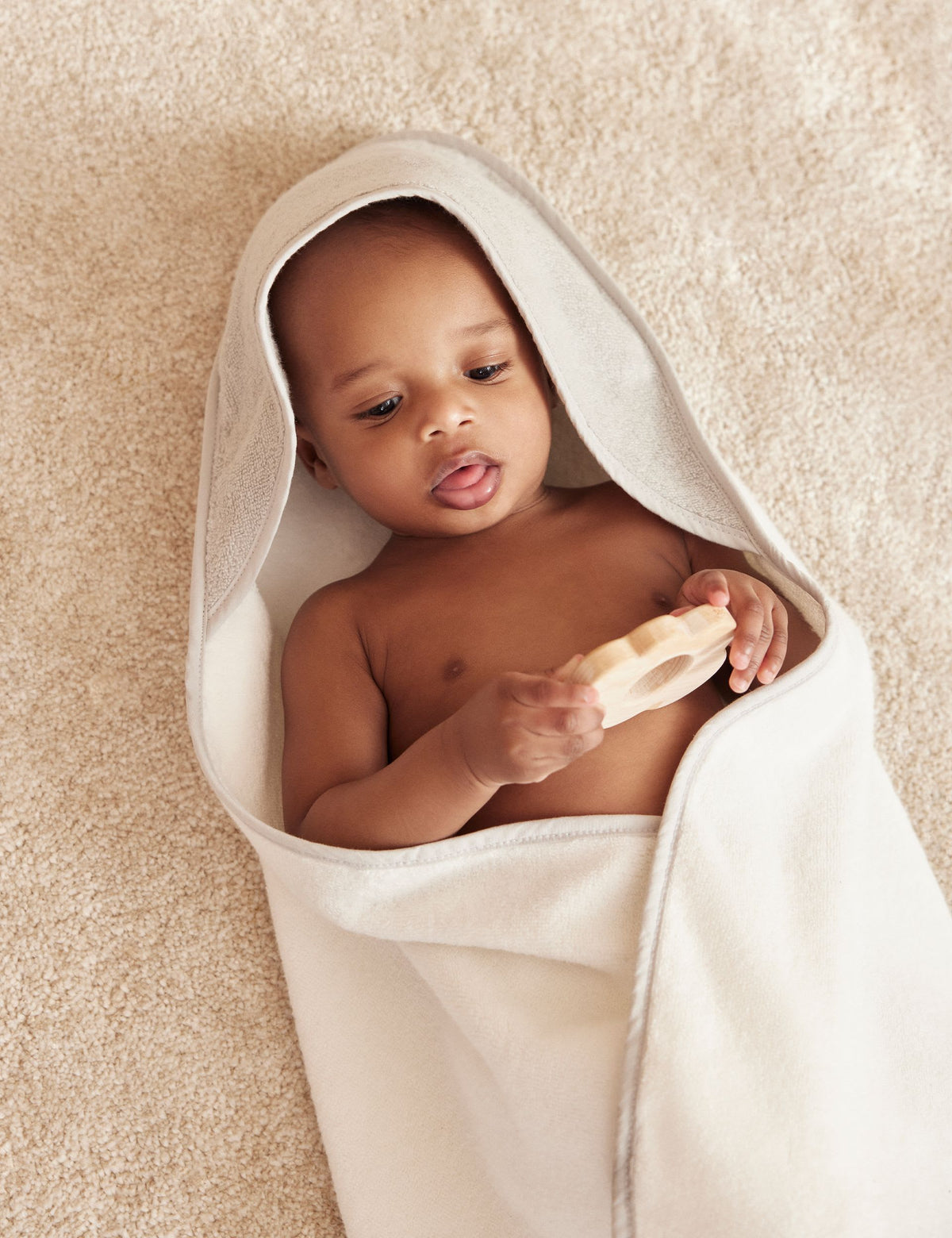 Pure Cotton Hooded Baby Towel 75 cm x 75 cm, imported from the UK