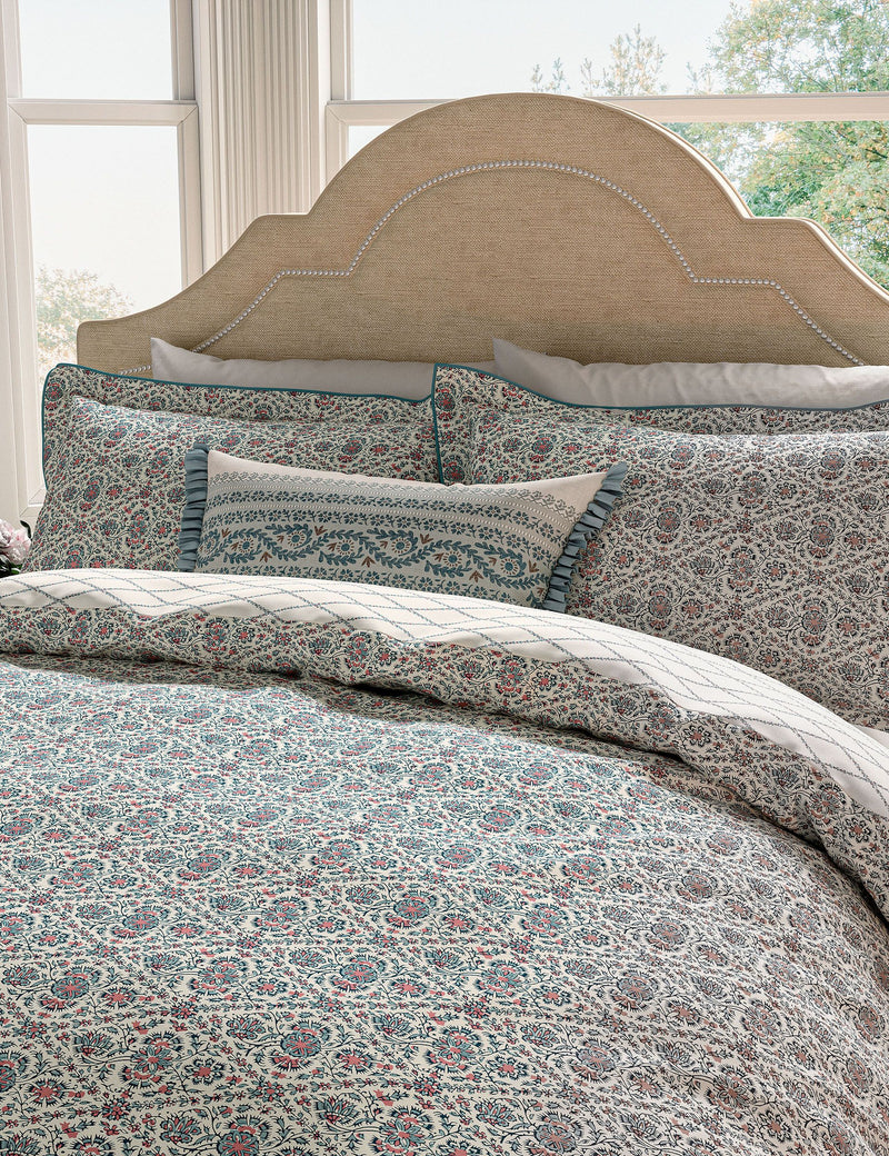 V&A pure cotton Indian lattice bedding set, imported from the UK