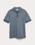 Pure cotton jacquard polo shirt, imported from the UK