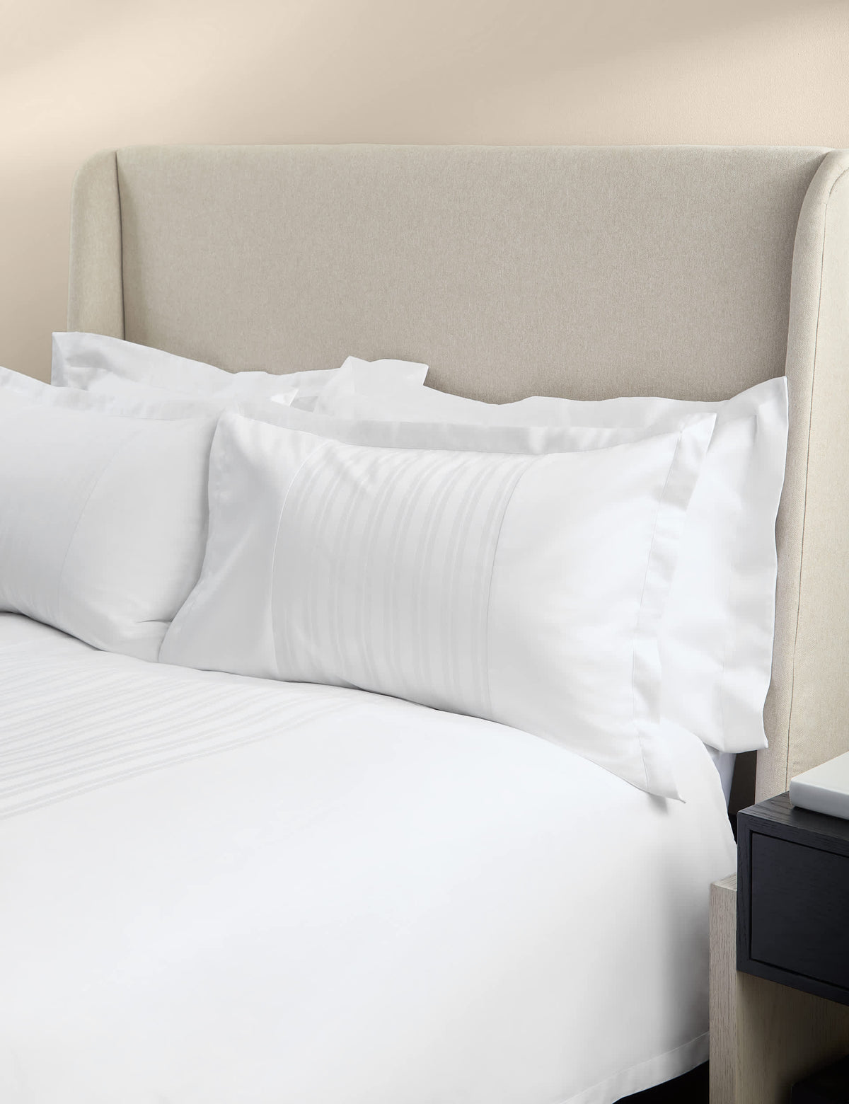 M&S X Kelly Hoppen pure cotton jacquard striped bedding set, imported from the UK